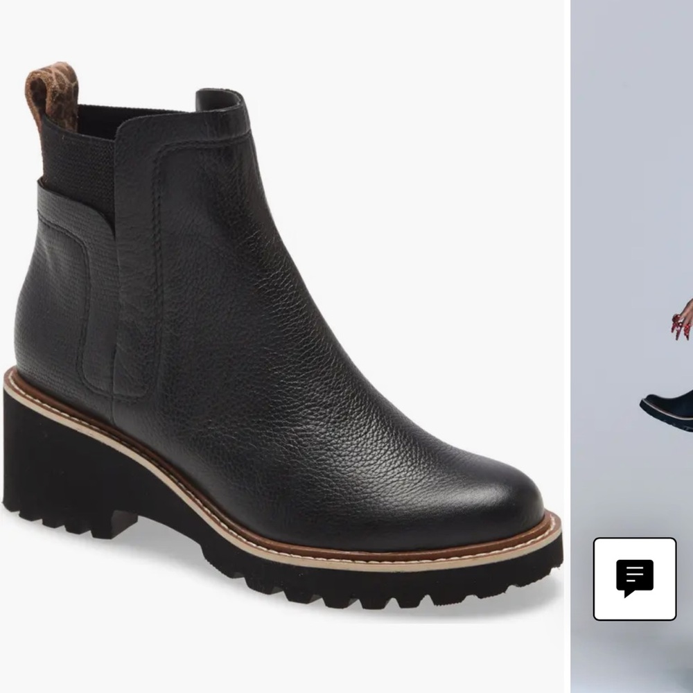 Black Leather Ankle Boots dolce vita